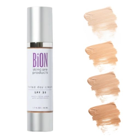 Bion SPF 35 Tinted Day Cream, sävyttävä päivävoide fysikaalisella aurinkosuojalla