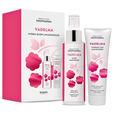 EKOPHARMA Vadelma Hydra-Glow Lahjapakkaus