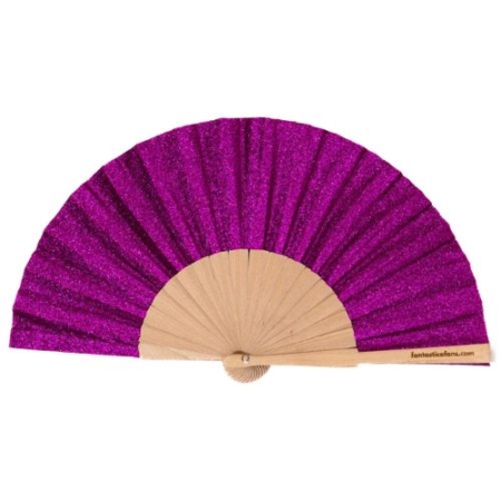 Viuhka . Pinkki Glitter 23 cm