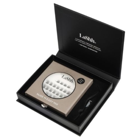LaShh NUDE M EASY MIX BLACK EDITION (musta liima ja non stick pinsetit)
