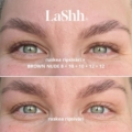Ruskeat ripsitupsut – LaShh BROWN NUDE S EASY MIX itseliimautuvat ripsipalat