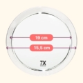 Suurentava meikkipeili imukupeilla – 7x suurennos – 19 cm halkaisija