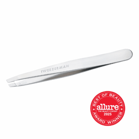 TWEEZERMAN – Platinum Silver Slant Tweezer, Pinsetit