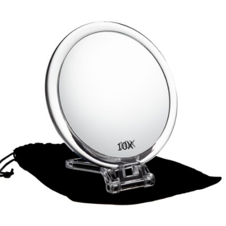 Taitettava peili – 10x suurennus